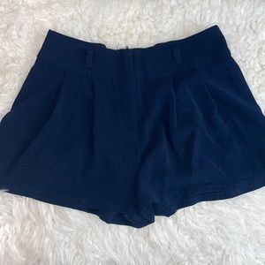 Navy blue chiffon shorts